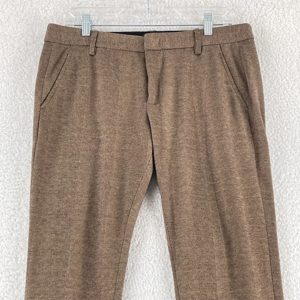 Dondup Brown Dress Pants Mens Size 32 Tweed Straight Leg Work Made in Italy‎